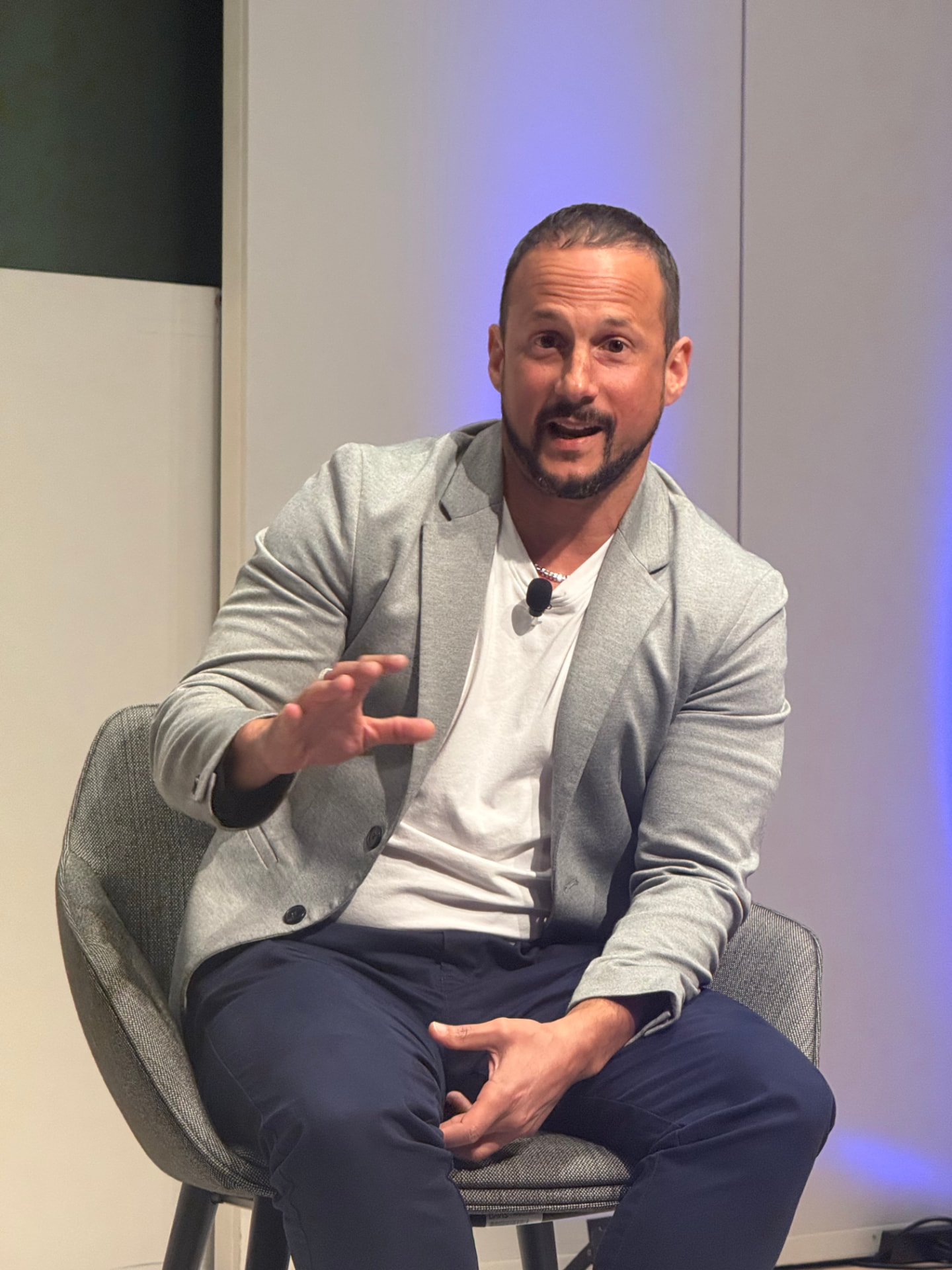 Bobby Davidowitz speaking on stage